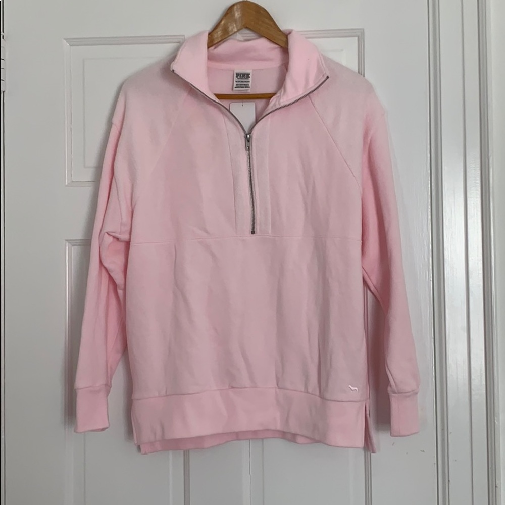 PINK 1/2 Zip Up Sweater